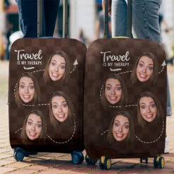 Travel Is An Investment In Yourself - Travel Personalized Custom Luggage Cover - Gift For Travel Lovers -Pawfect House Store THUMB3 55169460 8837 4395 90dc 1e6cc47dabc2
