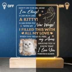 Custom Photo I Filled This With All My Love - Memorial Personalized Custom Shaped 3D LED Light - Sympathy Gift For Pet Owners, Pet Lovers -Pawfect House Store THUMB3 68471b8b 3c80 40a3 9827 3d5dea99c9a2