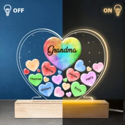 All My Beloved Sweethearts - Family Personalized Custom Heart Shaped 3D LED Light - Mother's Day, Gift For Mom, Grandma -Pawfect House Store THUMB3 783c3d20 a8b0 4523 a0df 0ee33598a114