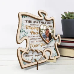 Custom Photo You Complete Me Endlessly - Couple Personalized Custom 2-Layered Wooden Plaque With Stand - House Warming Gift For Husband Wife, Anniversary -Pawfect House Store THUMB3 8be3be34 4b98 4a5a 9fa6 62ca18344f51