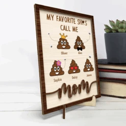 Have A Nice Poop - Family Personalized Custom 2-Layered Wooden Plaque With Stand - House Warming Gift For Mom, Grandma -Pawfect House Store THUMB3 baf650e2 4384 45d9 a343 7cfc2fabf61a
