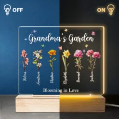 My Garden, My Love - Family Personalized Custom Rectangle Shaped 3D LED Light - Gift For Grandma -Pawfect House Store THUMB3 c22856f3 3d22 4783 9a96 065e1ce66908