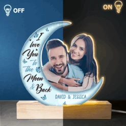 Custom Photo Love You To The Moon And Back - Couple Personalized Custom Shaped 3D LED Light - Upload Photo Gift For Husband Wife, Anniversary -Pawfect House Store THUMB3 cf74877f bed1 412e b231 f18a3163d4e7