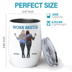 Thanks For Being My Friends - Coworker Personalized Custom Wine Tumbler - Gift For Coworkers, Work Friends, Colleagues -Pawfect House Store THUMB3 d9ae4318 2d59 42ca b33a c2ff88481037