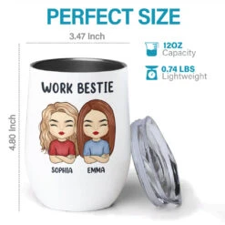 Laughing Together Since Day One - Coworker Personalized Custom Wine Tumbler - Gift For Coworkers, Work Friends, Colleagues -Pawfect House Store THUMB3 de443612 34b1 4c9d b412 0867222bab93