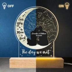 Love You To The Moon And Back - Couple Personalized Custom Shaped 3D LED Light - Gift For Husband Wife, Anniversary -Pawfect House Store THUMB3 e13c023d 85e6 45bd b1fe c9921d9f1a25