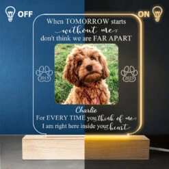 Custom Photo I'm Right Here Inside Your Heart - Memorial Personalized Custom Shaped 3D LED Light - Sympathy Gift For Pet Owners, Pet Lovers -Pawfect House Store THUMB3 f94c0b9a af44 47f3 a5f9 fd74726ea96c