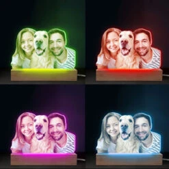 Custom Photo We're A Big Happy Family - Couple Personalized Custom Shaped 3D LED Light - Upload Photo Gift For Husband Wife, Pet Owners, Pet Lovers -Pawfect House Store THUMB4 2822a4b6 e063 447a 8f0c 59c7e8b8eda4
