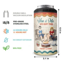 Husband And Wife Drinking Buddies For Life We Got This - Camping Personalized Custom 4 In 1 Can Cooler Tumbler - Gift For Husband Wife, Camping Lovers -Pawfect House Store THUMB4 3998078e a785 48b1 be36 5d9dfa501454