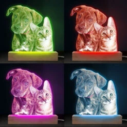 Custom Photo Life Is Better With Fur Baby - Dog & Cat Personalized Custom Shaped 3D LED Light - Upload Photo Gift For Pet Owners, Pet Lovers -Pawfect House Store THUMB4 4e35d2c0 77d5 41ac 8e34 f9bb5f4521a7