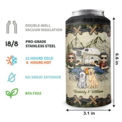 You & Me & The Dogs - Camping Personalized Custom 4 In 1 Can Cooler Tumbler - Gift For Husband Wife, Camping Lovers, Pet Owners, Pet Lovers -Pawfect House Store THUMB4 50e1d134 9795 476e bcf6 094eee2aa1e5