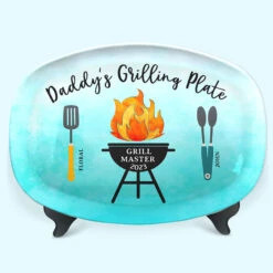 Daddy's Grilling Plate - Family Personalized Custom Platter - Father's Day, Birthday Gift For Dad -Pawfect House Store THUMB4 5139d9f5 f864 48f0 8dce 44705a0caa0e