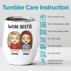 Laughing Together Since Day One - Coworker Personalized Custom Wine Tumbler - Gift For Coworkers, Work Friends, Colleagues -Pawfect House Store THUMB4 5699a75b 07fe 470d a672 05ec9e27d1de