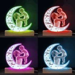 Custom Photo I Love You To The Moon And Back - Family Personalized Custom Shaped 3D LED Light - Upload Photo Gift For Mom, Grandma -Pawfect House Store THUMB4 64bdbaa9 7da4 4aff 8cef a0445ecea723