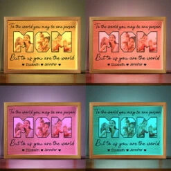 Custom Photo You Mean The World To Us - Family Personalized Custom Frame Light Box - Birthday Gift For Mom -Pawfect House Store THUMB4 ad063e9a 22b8 4191 a91e f14344575bb4