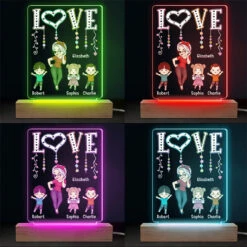 My Cherished Kids, The Light Of My Life - Family Personalized Custom Rectangle Shaped 3D LED Light - Mother's Day, Gift For Mom, Grandma -Pawfect House Store THUMB4 aec6aa2d b481 4a9d a268 a235a955edc6