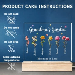 My Garden, My Love - Family Personalized Custom Rectangle Shaped 3D LED Light - Gift For Grandma -Pawfect House Store THUMB5 6e514fef f080 45ad af1e e97d3cbffb65
