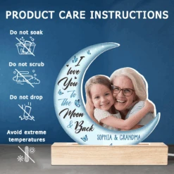 Custom Photo I Love You To The Moon And Back - Family Personalized Custom Shaped 3D LED Light - Upload Photo Gift For Mom, Grandma -Pawfect House Store THUMB5 92eef8db e223 48d4 a00e 56fe420d172d