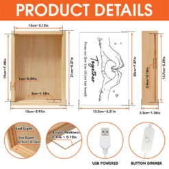 From Our First Kiss - Couple Personalized Custom Frame Light Box - Gift For Husband Wife, Anniversary -Pawfect House Store THUMB5 a4fb7137 6390 48c3 86de ed6e4603fa92