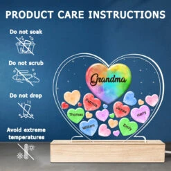 All My Beloved Sweethearts - Family Personalized Custom Heart Shaped 3D LED Light - Mother's Day, Gift For Mom, Grandma -Pawfect House Store THUMB5 af1171d0 8cd3 4150 b831 953d05cbe11a