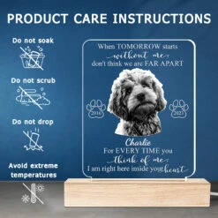 Custom Photo Every Time You Think Of Me - Memorial Personalized Custom Shaped 3D LED Light - Sympathy Gift For Pet Owners, Pet Lovers -Pawfect House Store THUMB5 b17e412b 0e62 4b7b 9d9e 691a85bee6b7