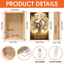 Custom Photo My Love - Couple Personalized Custom Frame Light Box - Gift For Husband Wife, Anniversary -Pawfect House Store THUMB5 b3bfb92e 5ac9 4c96 88db 43432065b530