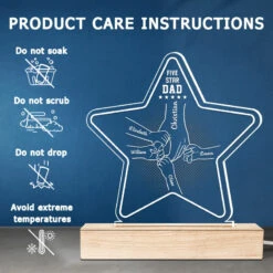 Five Star Dad Of Us - Family Personalized Custom Five Star Shaped 3D LED Light - Father's Day, Birthday Gift For Dad -Pawfect House Store THUMB5 cd3fd2d6 5b9f 4f88 92e0 0c0139047e02