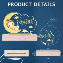 Sleep Tight Baby - Family Personalized Custom Heart 3D LED Light - Mother's Day, Baby Shower Gift, Gift For First Mom -Pawfect House Store THUMB6 2d616d20 f2f8 47ae b7d4 2b1bbebc25e5