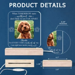 Custom Photo I'm Right Here Inside Your Heart - Memorial Personalized Custom Shaped 3D LED Light - Sympathy Gift For Pet Owners, Pet Lovers -Pawfect House Store THUMB6 30f4befa 8bdb 41dc 8c6e 334ea09c0178