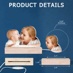 Custom Photo You're Growing Up So Fast - Family Personalized Custom Shaped 3D LED Light - Upload Photo Gift For Kids -Pawfect House Store THUMB6 381be2b9 8d26 4608 9a68 cec2fa789b51