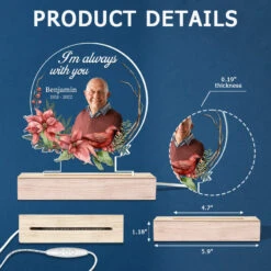 Custom Photo Cardinals Appear When Angels Are Near - Memorial Personalized Custom Round Shaped 3D LED Light - Sympathy Gift For Family Members -Pawfect House Store THUMB6 5ac04654 db25 4fe7 8227 4628c3044aa4