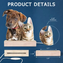 Custom Photo Life Is Better With Fur Baby - Dog & Cat Personalized Custom Shaped 3D LED Light - Upload Photo Gift For Pet Owners, Pet Lovers -Pawfect House Store THUMB6 83e2971a 28c9 4780 9b4a 6973bdf64770
