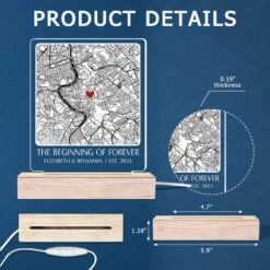 The Beginning Of Forever - Couple Personalized Custom Shaped 3D LED Light - Gift For Husband Wife, Anniversary -Pawfect House Store THUMB6 d5ace3dc b633 4e67 aa03 98747e134b87