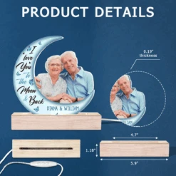 Custom Photo Love You To The Moon And Back - Couple Personalized Custom Shaped 3D LED Light - Upload Photo Gift For Husband Wife, Anniversary -Pawfect House Store THUMB6 d6fd2eb2 da0c 4be1 ba2e 851dbb303ff1