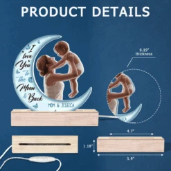 Custom Photo I Love You To The Moon And Back - Family Personalized Custom Shaped 3D LED Light - Upload Photo Gift For Mom, Grandma -Pawfect House Store THUMB6 ebf038d5 48b8 4e08 ae7e ea699e4dba4e