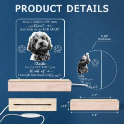 Custom Photo Every Time You Think Of Me - Memorial Personalized Custom Shaped 3D LED Light - Sympathy Gift For Pet Owners, Pet Lovers -Pawfect House Store THUMB6 f9b27065 d58f 48af b73f f070f823ec3d