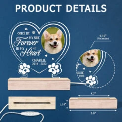 Custom Photo Your Wings Were Ready But Our Hearts Were Not - Memorial Personalized Custom Heart Shaped 3D LED Light - Sympathy Gift, Gift For Pet Owners, Pet Lovers -Pawfect House Store THUMB6 fb892952 369b 4607 8602 bbc0efe29ada