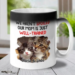 Custom Photo We Aren't Spoiled - Dog & Cat Personalized Custom Color Changing Mug - Gift For Pet Owners, Pet Lovers