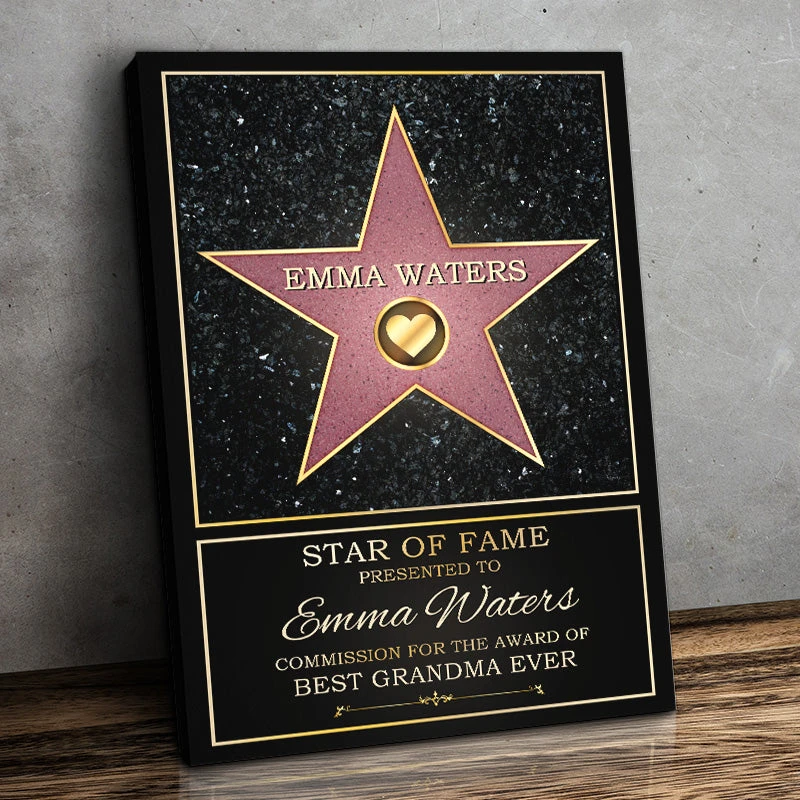 Mom Star Of Fame - Family Personalized Custom Vertical Canvas - Mother's Day, Birthday Gift For Mom 1 Mom Star Of Fame - Family Personalized Custom Vertical Canvas - Mother's Day, Birthday Gift For Mom