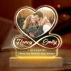 Custom Photo I Love You To Infinity And Beyond - Couple Personalized Custom Infinity Heart Shaped 3D LED Light - Gift For Husband Wife, Anniversary