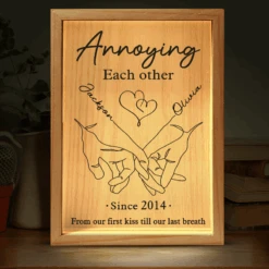 Annoying Each Other Forever - Couple Personalized Custom Frame Light Box - Gift For Husband Wife, Anniversary