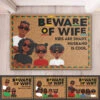 Beware Of Wife Kids Are Shady - Family Personalized Custom Decorative Mat - Gift For Family Members