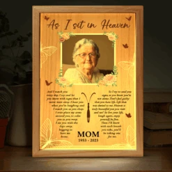 Custom Photo I Watch You I Hear You - Memorial Personalized Custom Frame Light Box - Sympathy Gift For Family Members