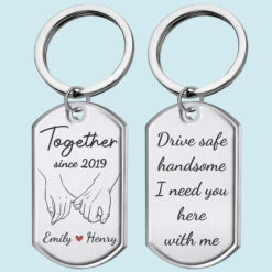 I'm Yours Forever - Couple Personalized Custom Keychain - Gift For Husband Wife, Anniversary