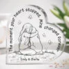 You're Forever In My Heart - Memorial Personalized Custom Heart Shaped Acrylic Plaque - Sympathy Gift, Gift For Pet Owners, Pet Lovers