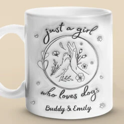 Just A Girl Who Loves Dogs - Dog Personalized Custom 3D Inflated Effect Printed Mug - Gift For Pet Owners, Pet Lovers
