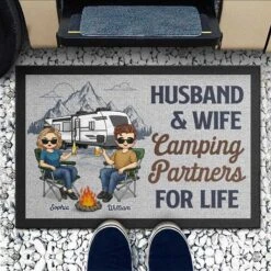 Happiness Is A Way Of Travel - Camping Personalized Custom Home Decor Decorative Mat - House Warming Gift For Husband Wife, Camping Lovers -Pawfect House Store Thumb 2 57beed4f c79f 42b6 9fa3 c418857a4393
