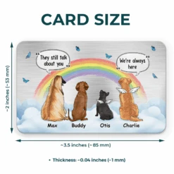 We're Always Here - Memorial Personalized Custom Aluminum Wallet Card - Sympathy Gift, Gift For Pet Owners, Pet Lovers -Pawfect House Store Thumb 3 097559b6 a7d0 462d a065 9c59e536a402