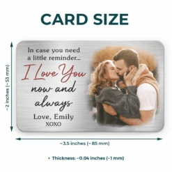 Custom Photo I Love You Now And Always - Couple Personalized Custom Aluminum Wallet Card - Gift For Husband Wife, Anniversary -Pawfect House Store Thumb 3 10b72e34 3e76 4b65 aef2 8bc6e4e5f477