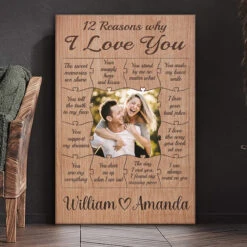 Custom Photo 12 Reasons Why I Love You - Couple Personalized Custom Vertical Canvas - Gift For Husband Wife, Anniversary -Pawfect House Store Thumb 3 240514f3 eefd 4ae1 a62d 97a6e8b3ff37